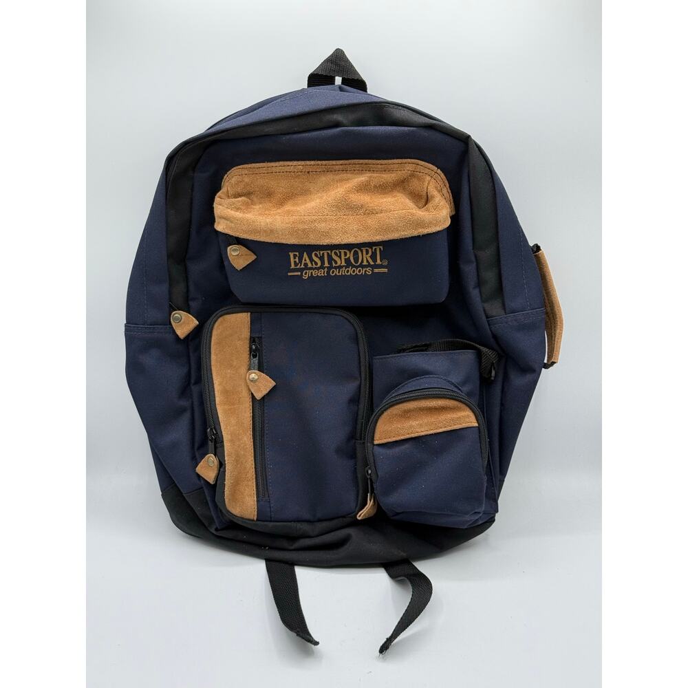 Vintage Eastsport "Great Outdoors" Backpack - Blue and Tan